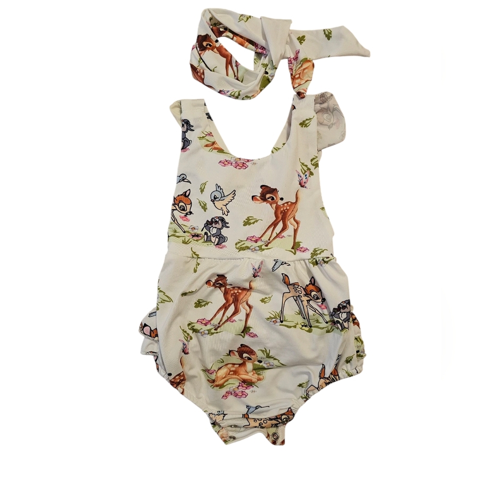 Bambi Boutique Bubble and headband sz 70 (US 6-12m)